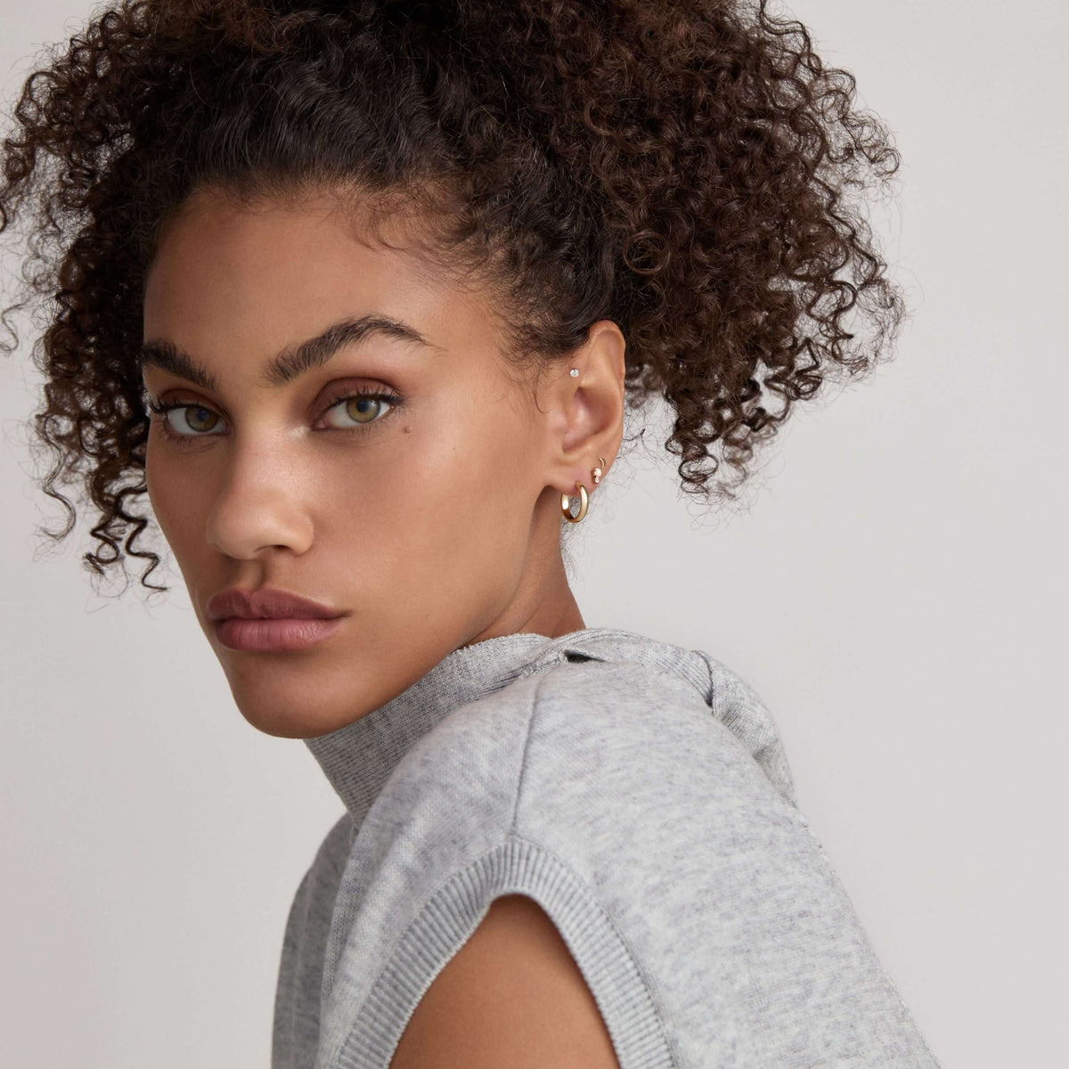 Bold Hoops, 15mm with Wish and Hope and Moon Nap Earrings