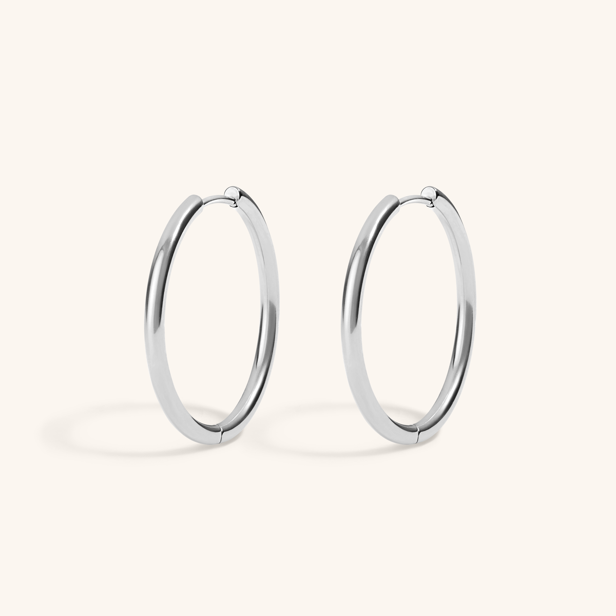 Classic Hoops, 25mm (Silver)