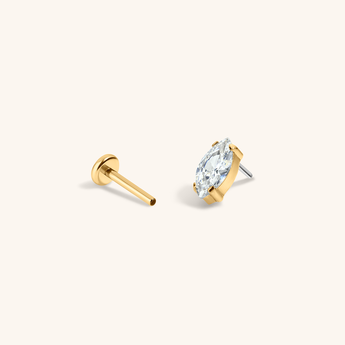 Celestial Crystal Marquise Nap Earrings (Gold)