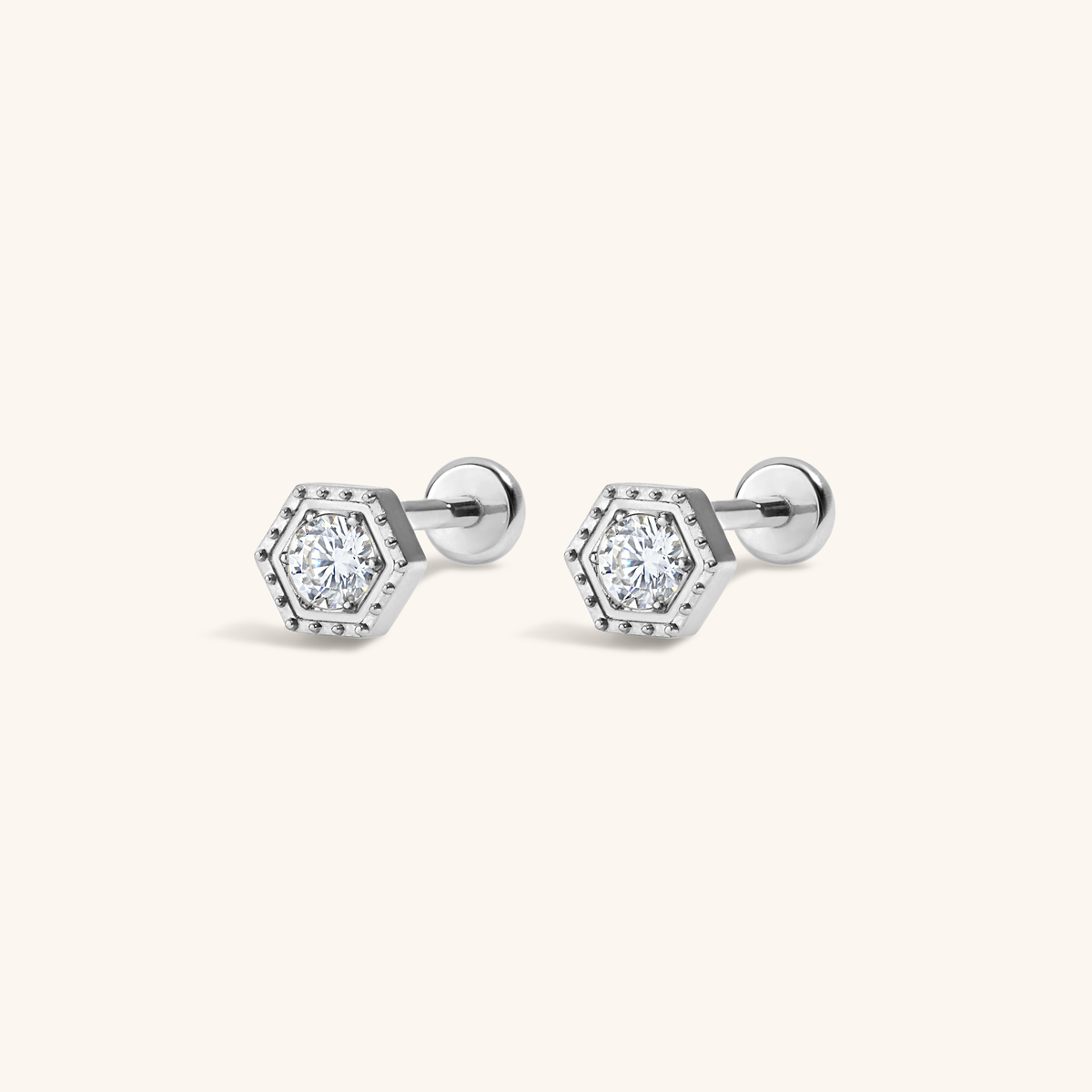 Deco Nap Earrings (Silver)