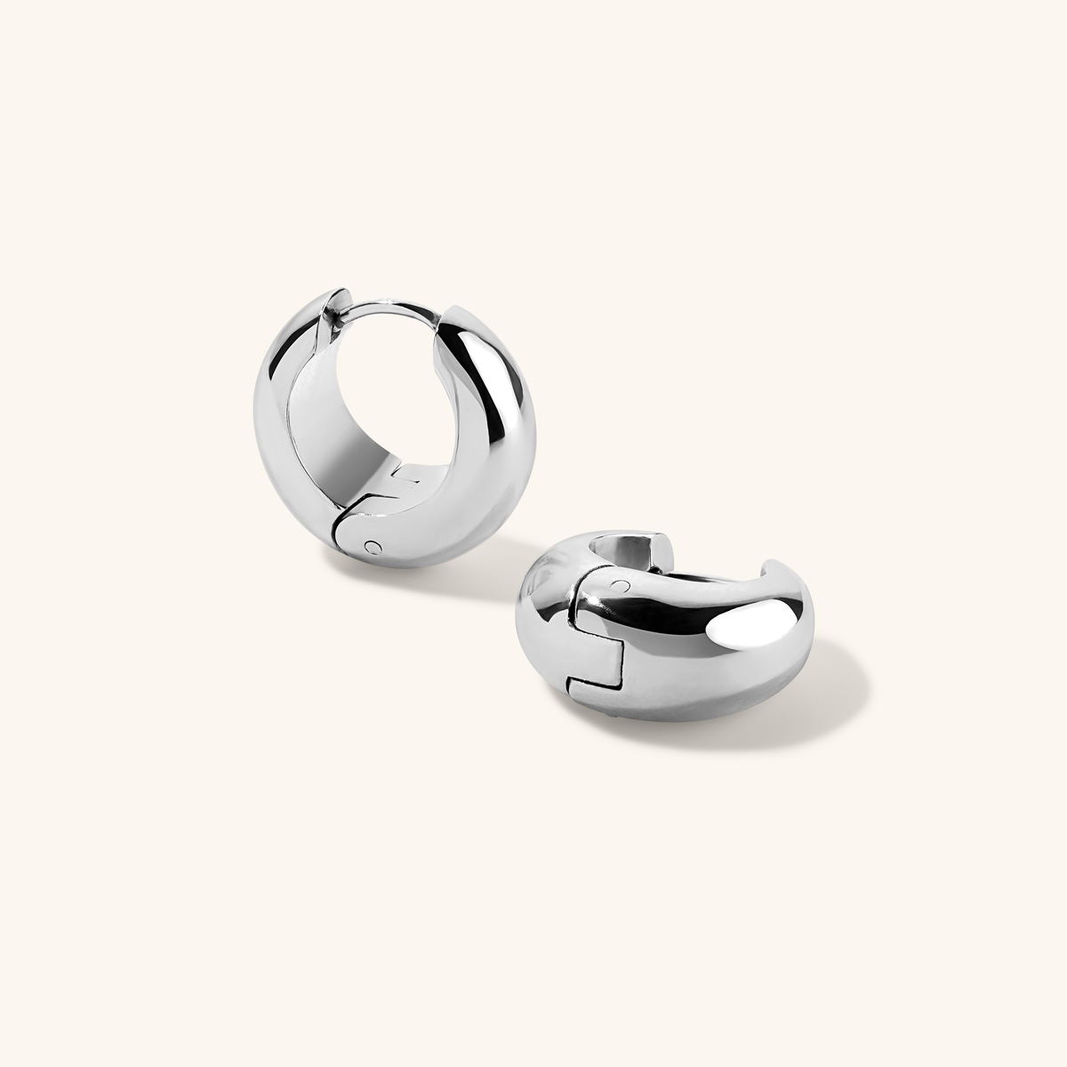 Dewdrop Huggie Hoops - Silver