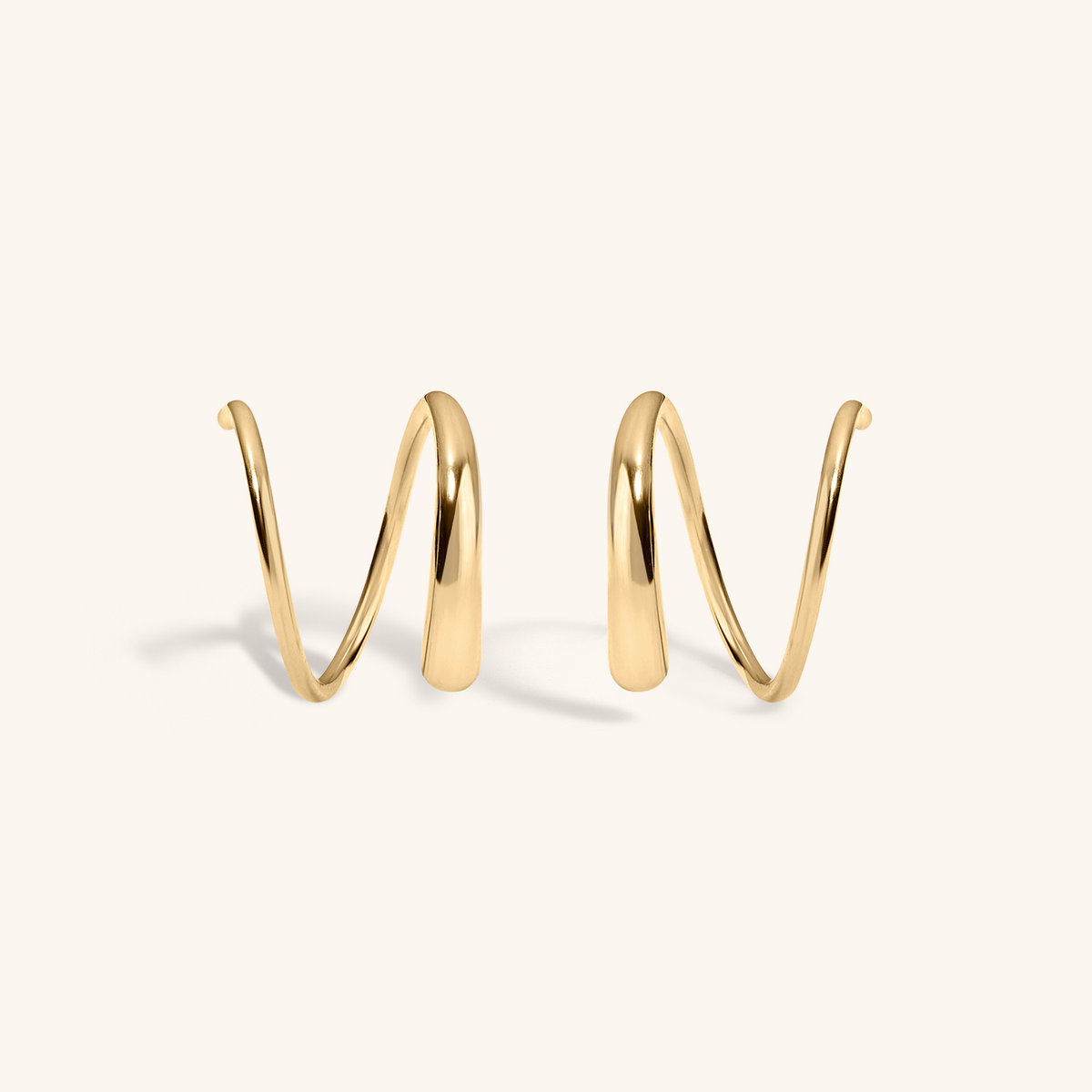 Twirl Hoops - Gold