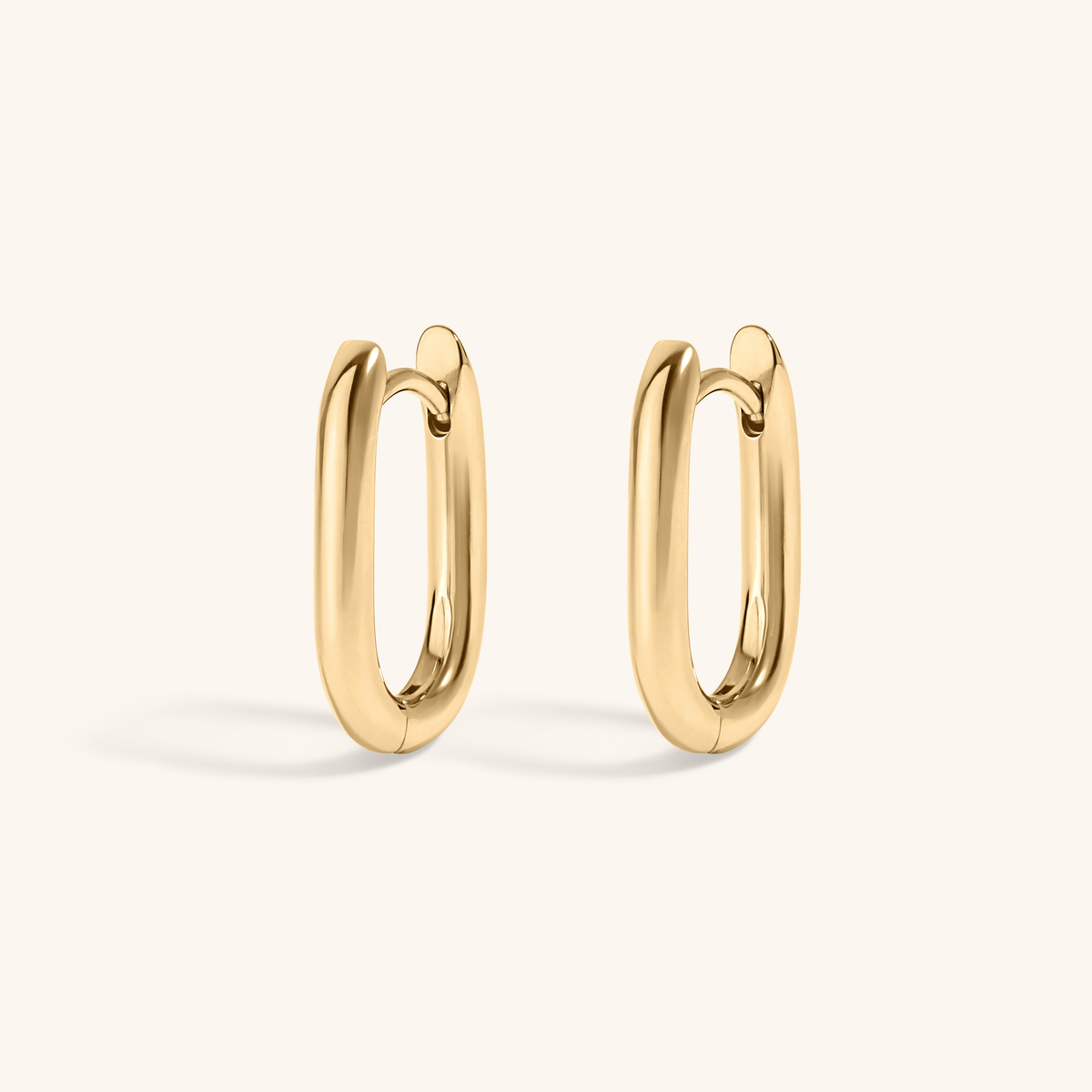 Halo Oval Hoops, 15mm (Gold)