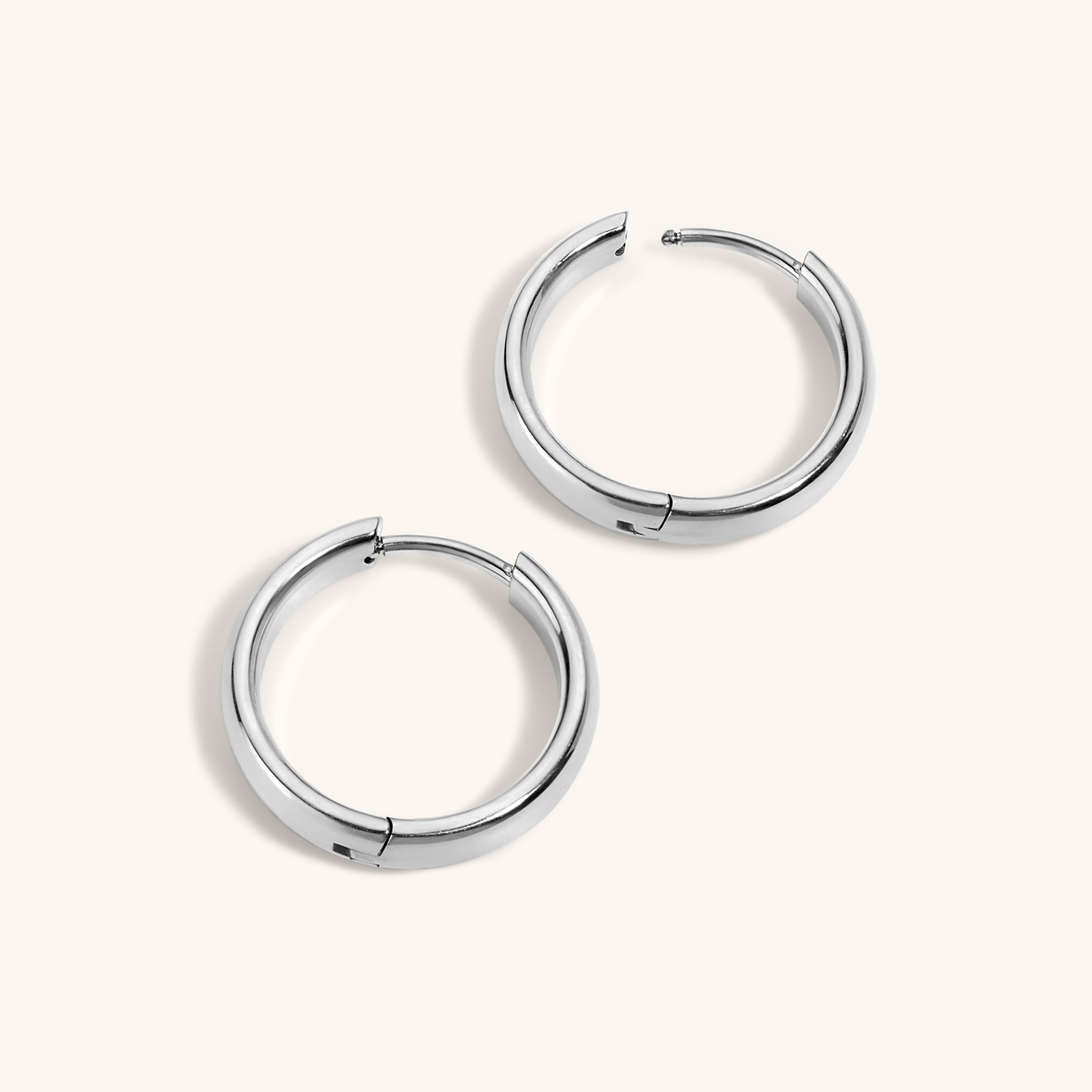 Bold Hoops, 15mm (Silver)