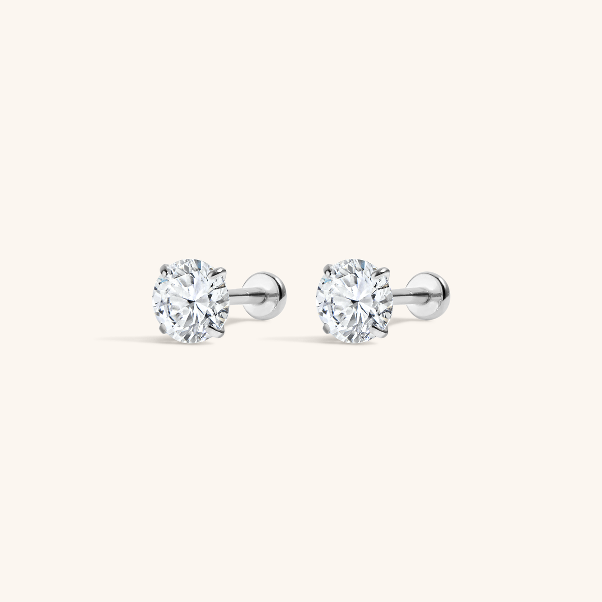 Lab Grown Diamond Nap Earrings - Silver - 0.50 TCW