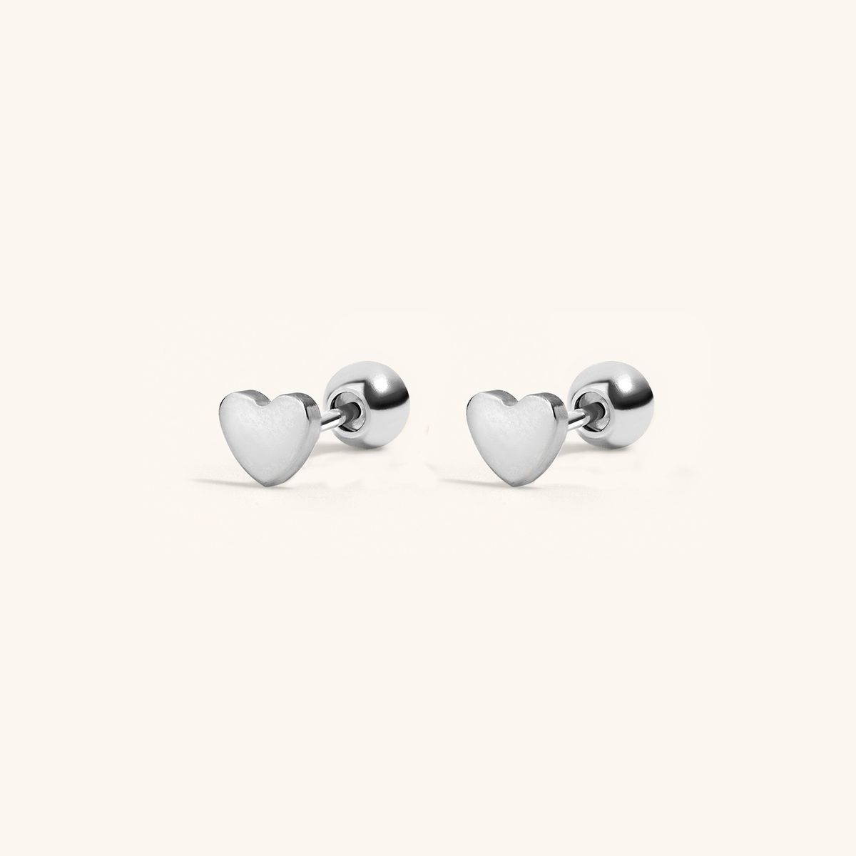 Heart Studs (Silver)