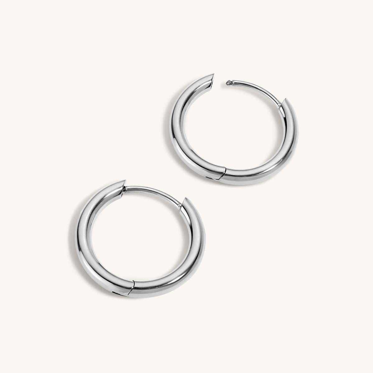 Classic Hoops, 15mm (Silver)
