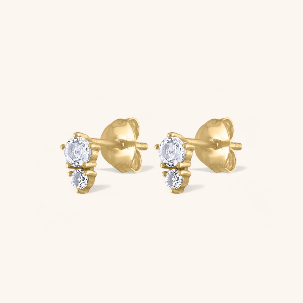 Gaia Crystal Studs in 14k Gold