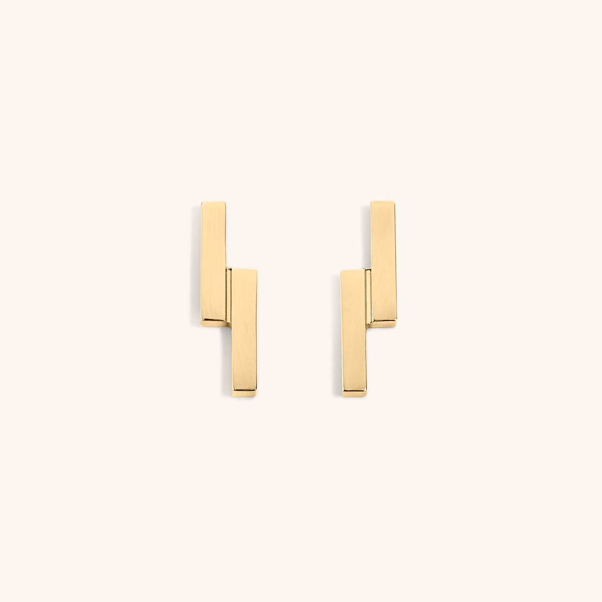 Lightning Bar Nap Earrings - Gold