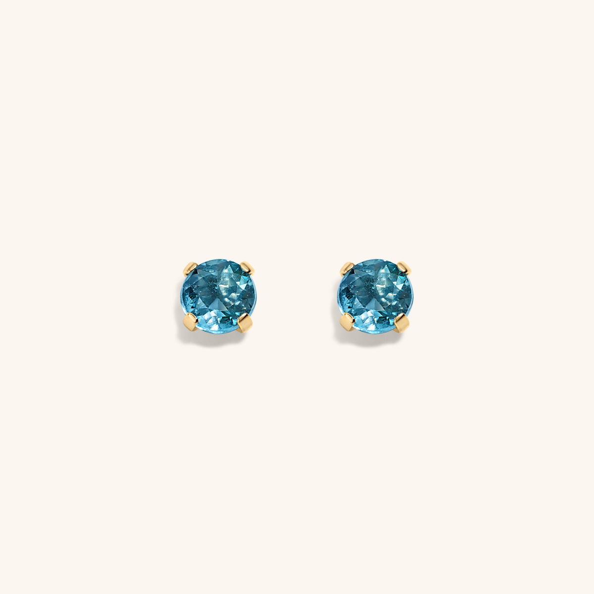 Blue Topaz Nap Earrings (Gold)