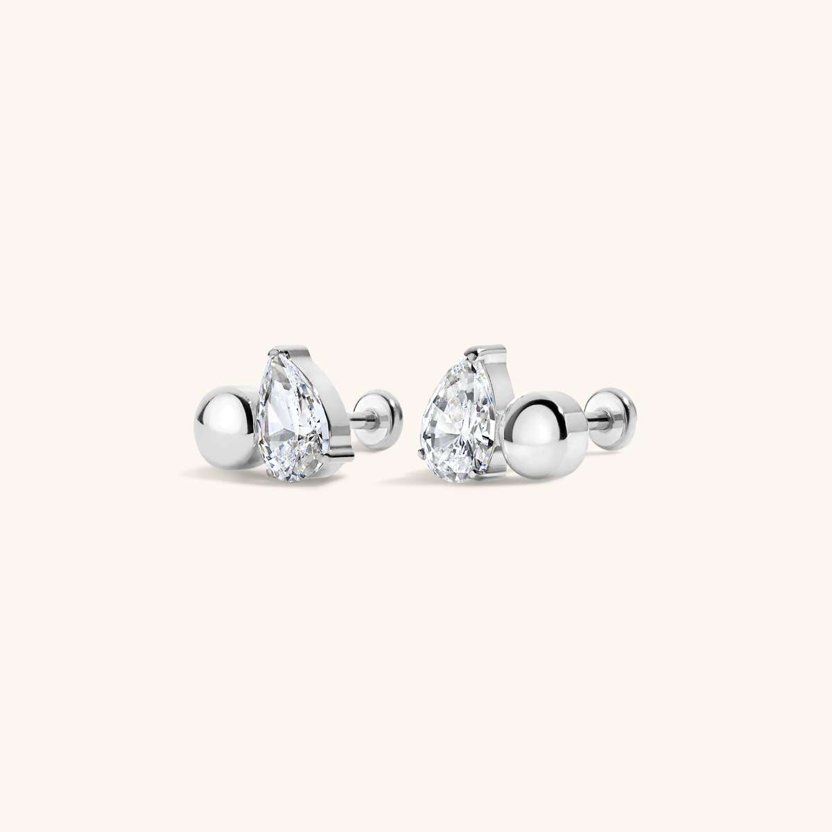 Toi Et Moi Nap Earrings - Silver