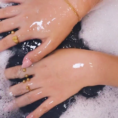 Floating Orb Ring II and III and Floating Orb Signet Ring (Gold) on model video