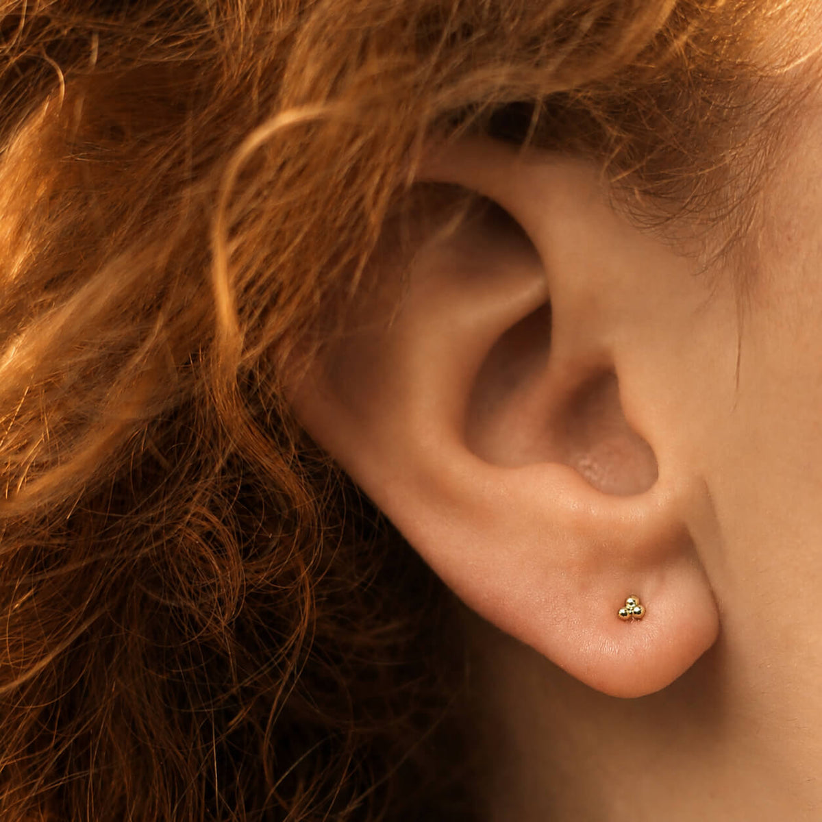 Trinity Nap Earrings (Gold) on model
